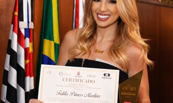 Talita Princes Martins é homenageada na Segunda Edição Ouro Melhores do Ano, na Câmara Municipal de São Paulo